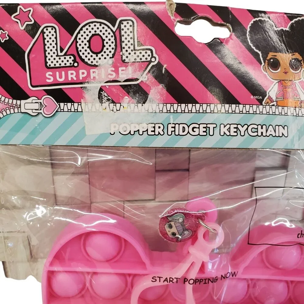 LOL Surprise Popper Fidget Keychain Sensory Toys Unicorn Doll Charm